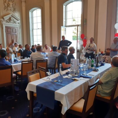 Ruils golf day participants seated for dinner at the Richmond Golf Club.