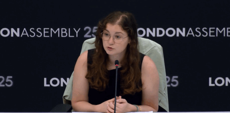 image of Hallie at the London Assembly panel